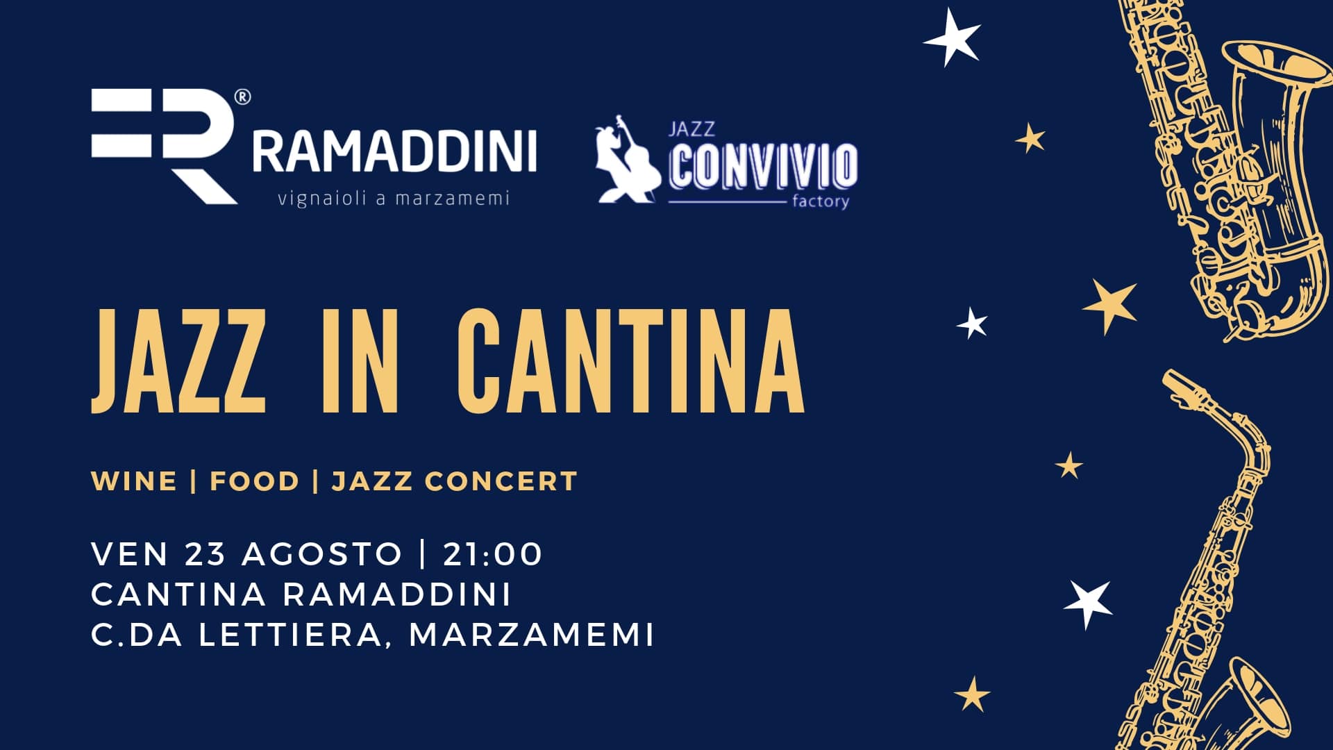 L’estate finisce in bellezza con JAZZ IN CANTINA!